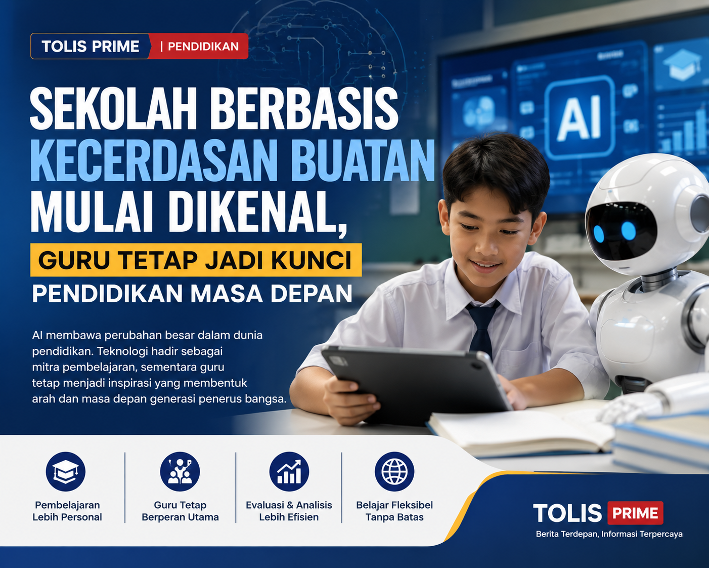 Sekolah Berbasis Kecerdasan Buatan Mulai Dikenal, Guru Tetap Jadi Kunci Pendidikan Masa Depan