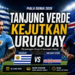 Tanjung Verde Beri Kejutan, Uruguay Dipaksa Bekerja Keras pada Laga Grup H Piala Dunia FIFA 2026