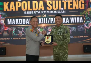 Kapolda Sulteng dan Pangdam XXIII/Palaka Wira Perkuat Sinergi Keamanan Daerah