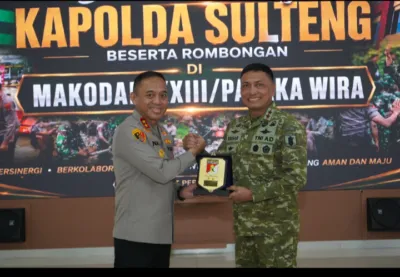 Kapolda Sulteng dan Pangdam XXIII/Palaka Wira Perkuat Sinergi Keamanan Daerah