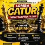 Semarak HUT RI ke-81, Golkar dan Percasi Tolitoli Gelar Lomba Catur, Bidik Prestasi Porprov X