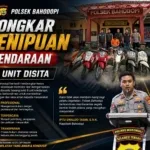 Polsek Bahodopi Bongkar Penipuan Kendaraan, 8 Unit Disita