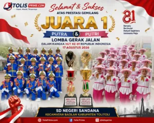 SD Negeri Sandana Kembali Juara, Pertahankan Gelar Juara 1 Putra dan Putri Lomba Gerak Jalan di Kecamatan Baolan
