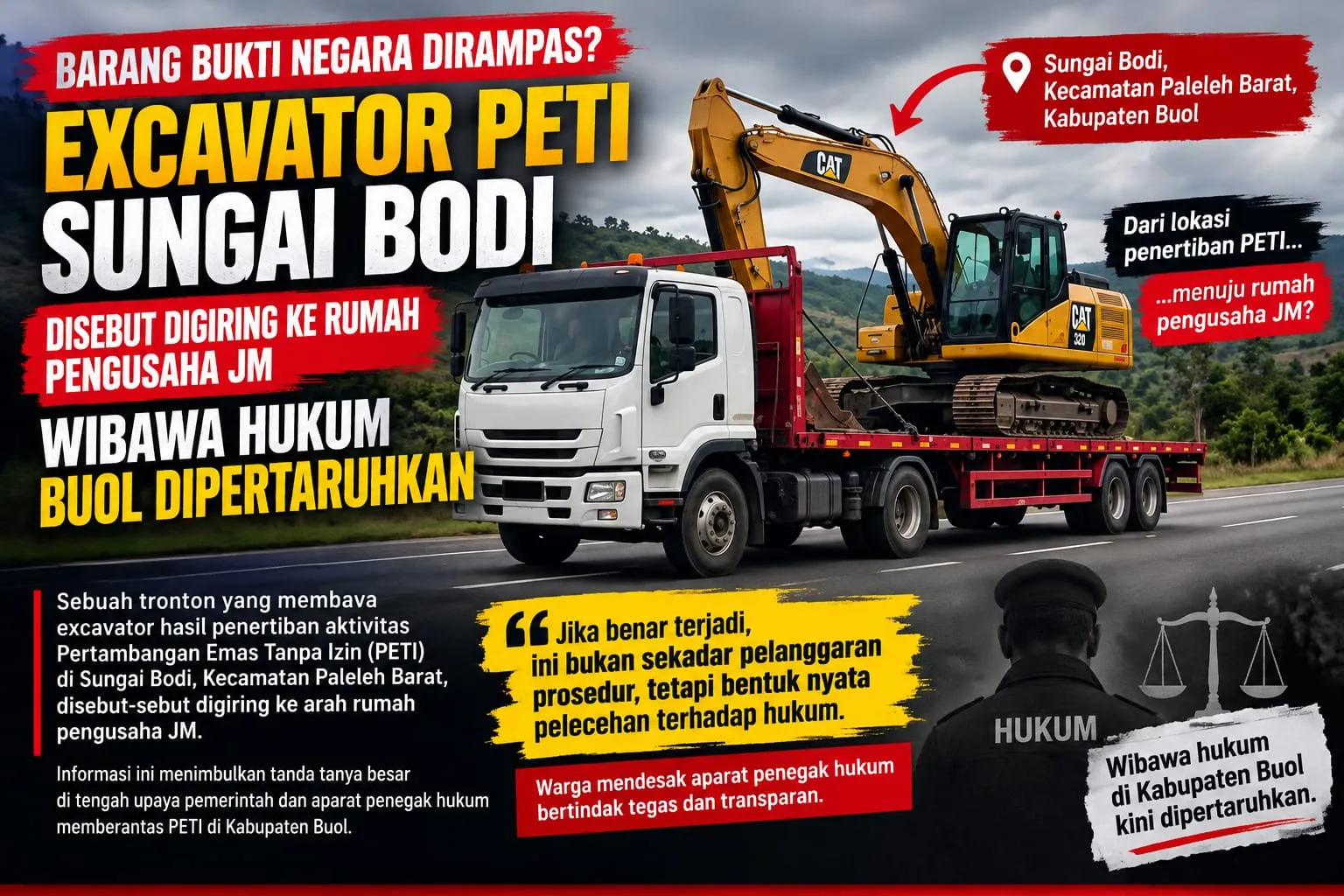 BARANG BUKTI NEGARA DIDUGA DIRAMPAS DI JALAN! 1 BARANG BUKTI NEGARA DIDUGA DIRAMPAS DI JALAN!